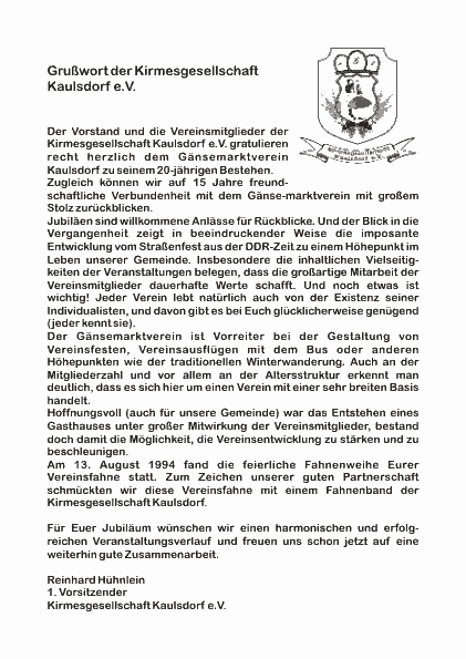 Festschrift zum 20. Gänsemarktfest • Seite 09