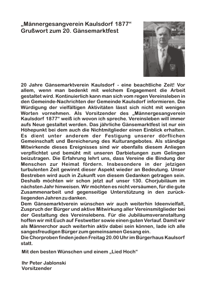 Festschrift zum 20. Gänsemarktfest • Seite 13
