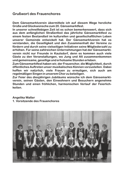 Festschrift zum 20. Gänsemarktfest • Seite 19