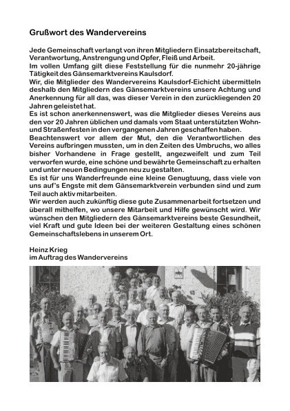 Festschrift zum 20. Gänsemarktfest • Seite 21