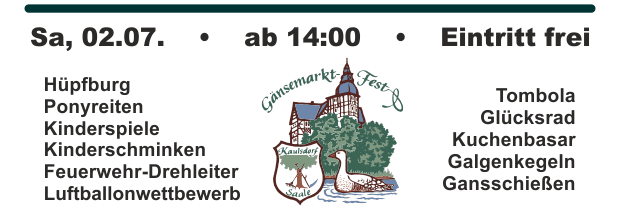 30. Gänsemarktfest - Programm für die ganze Familie