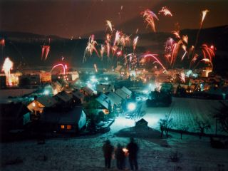 Blick vom Wachhügel auf Kaulsdorf zu Silvester